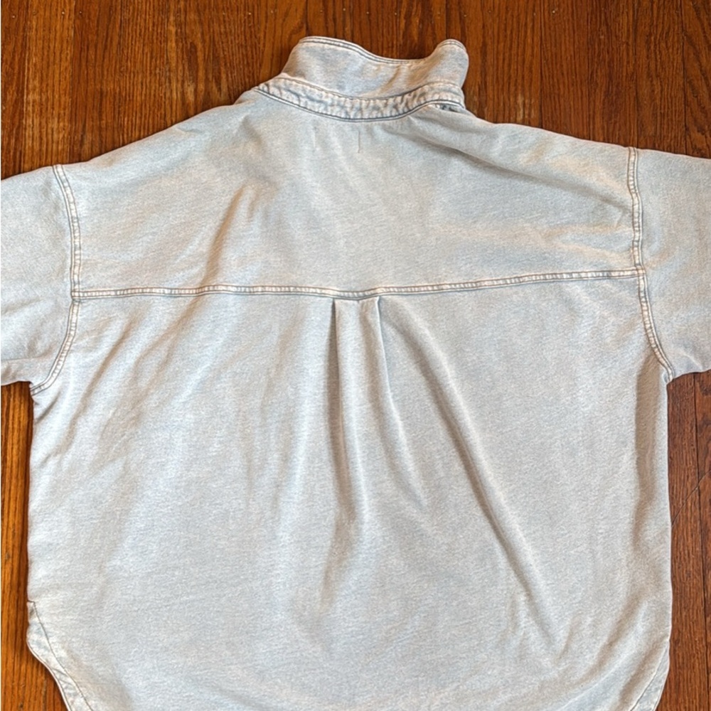 Z Supply Light Blue Casual Shirt Shacket - Picture 4 of 4